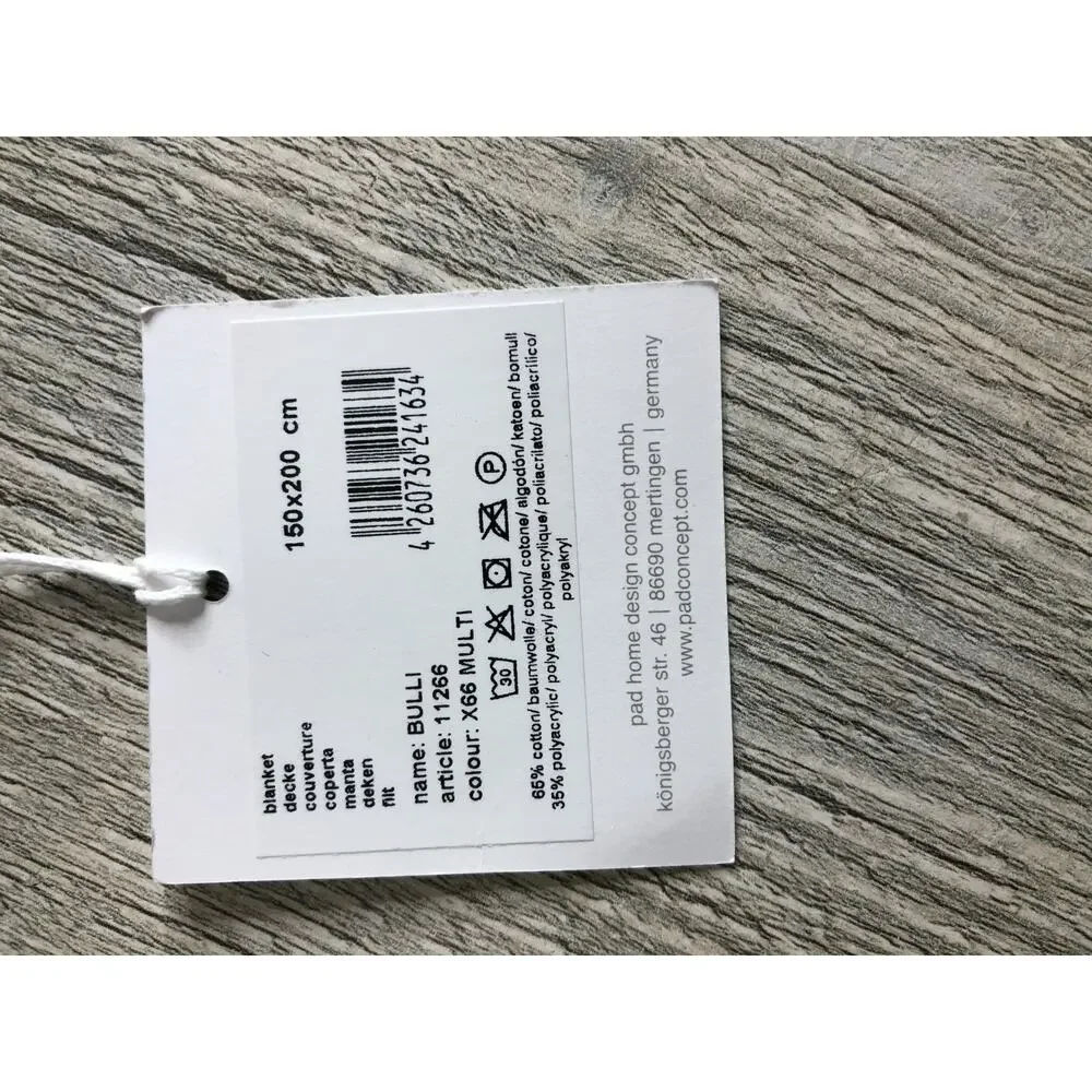 PAD CONCEPT CAMPER Cotton/Poly Reversible Throw Blanket 78